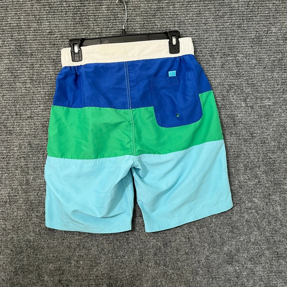 Boden‎ Swim Trunks Boys 13Y 14Y Colorblock Lining Drawstring Beach Pool Shorts